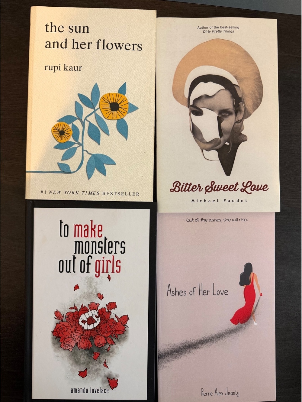 Poetry Books – Rupi Kaur, Amanda Lovelace, Michael Faudet & Pierre Alex Jeanty
